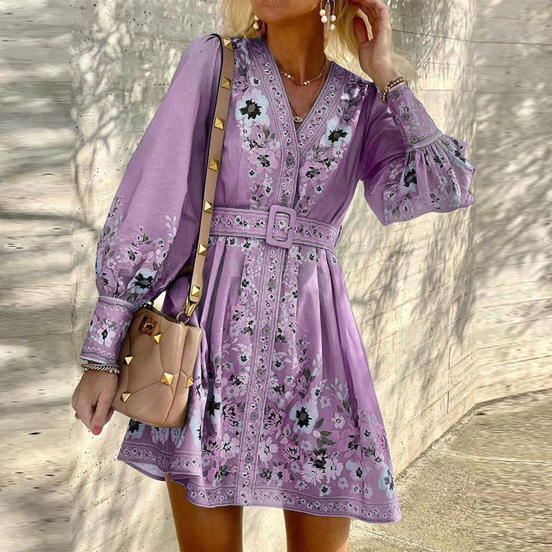 BerlinGlamour Boho Kleid mit lockerem Muster
