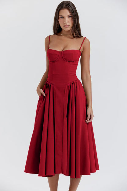 Ärmelloses Damenkleid Sommer Jutte Kleid