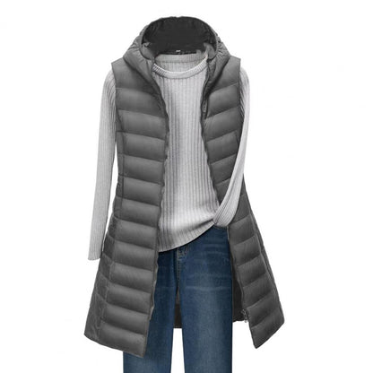 Langer Bodywarmer Dame Elegant Gefüttert Bequem