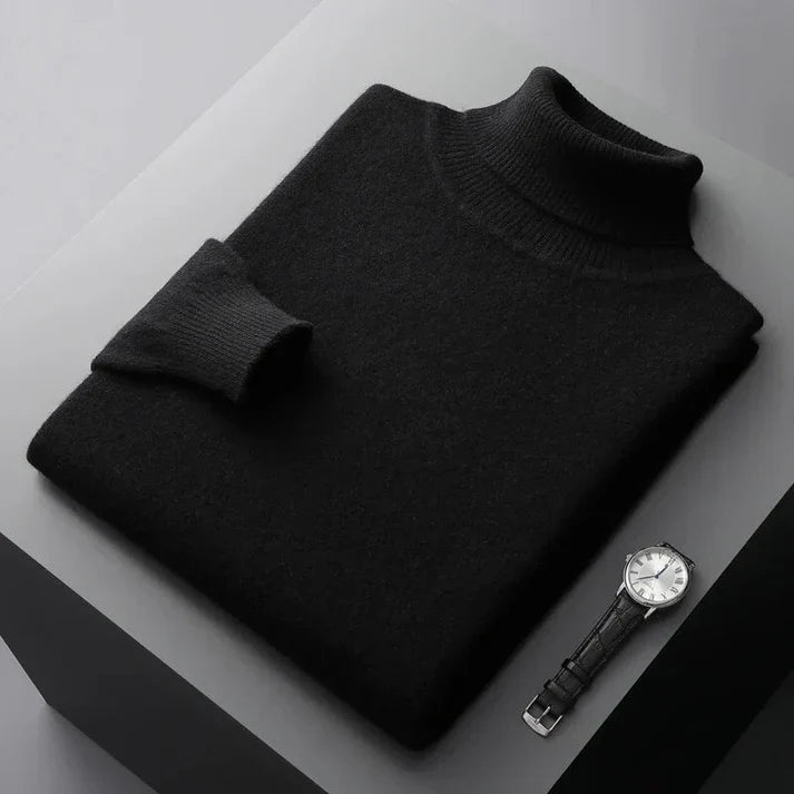 Herren Kaschmirpullover Rollkragen Warm Hochwertig