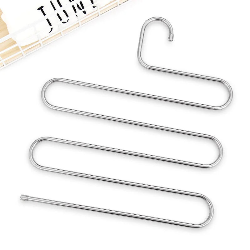 Edelstahl Kleiderbügel 5-lagig S-Form Modern