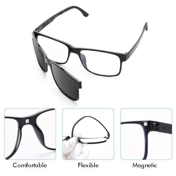 Trendige Wechselbrillen 5-in-1 Sonnenbrille Damen Herren