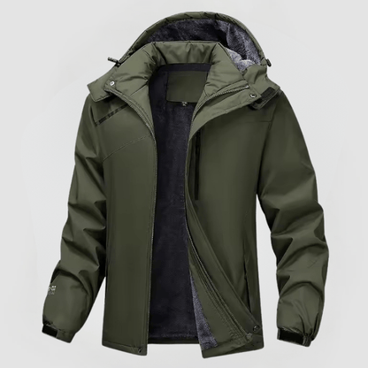 Herren Winterjacke Warm Kapuze Reißverschluss