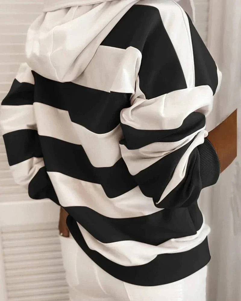 Lockere Damenhoodie Weich Strickdetails Bequem