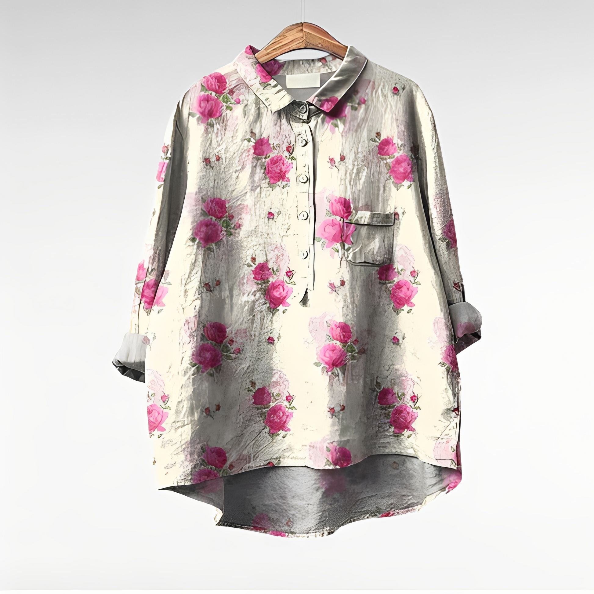 Damenbluse Blumenmuster Elegante Bluse Frauen - BerlinGlamour
