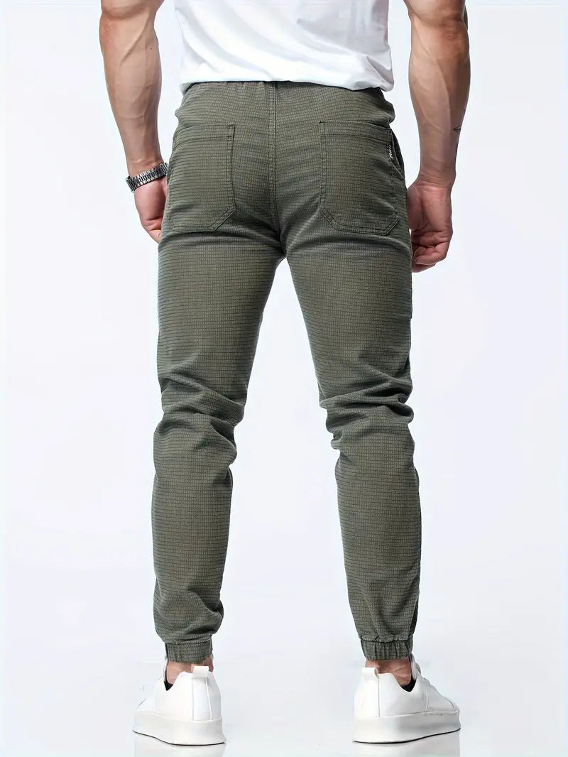 Herren Jogger Stretch Elastic mit Kordelzug Bequem