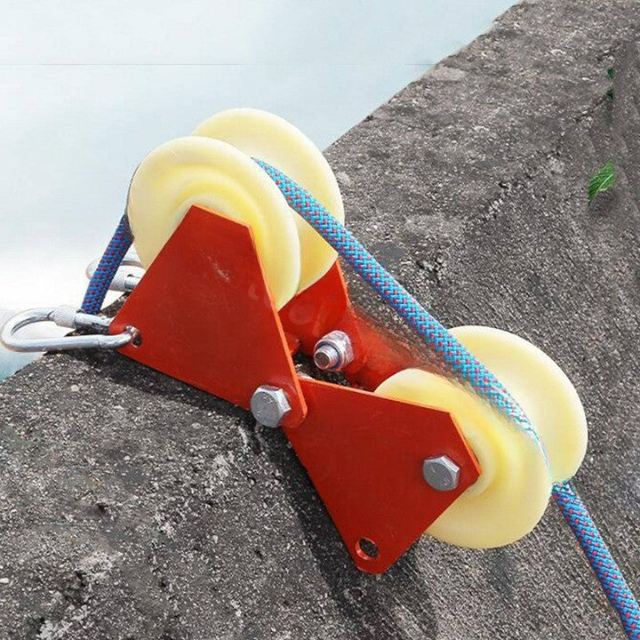 Praktische Einziehrolle für Kabel und Seile