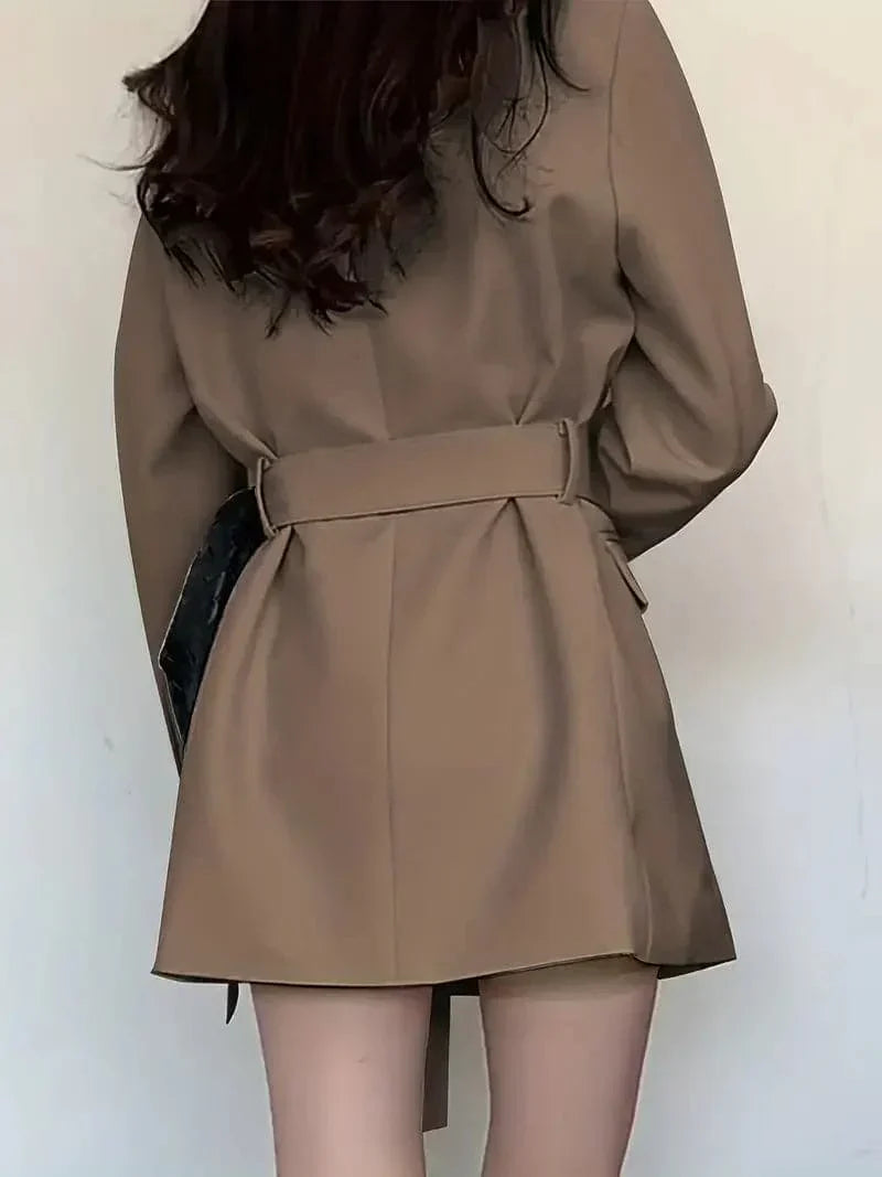 BerlinGlamour | Blazer Kleid Taillierte Passform Mini Länge