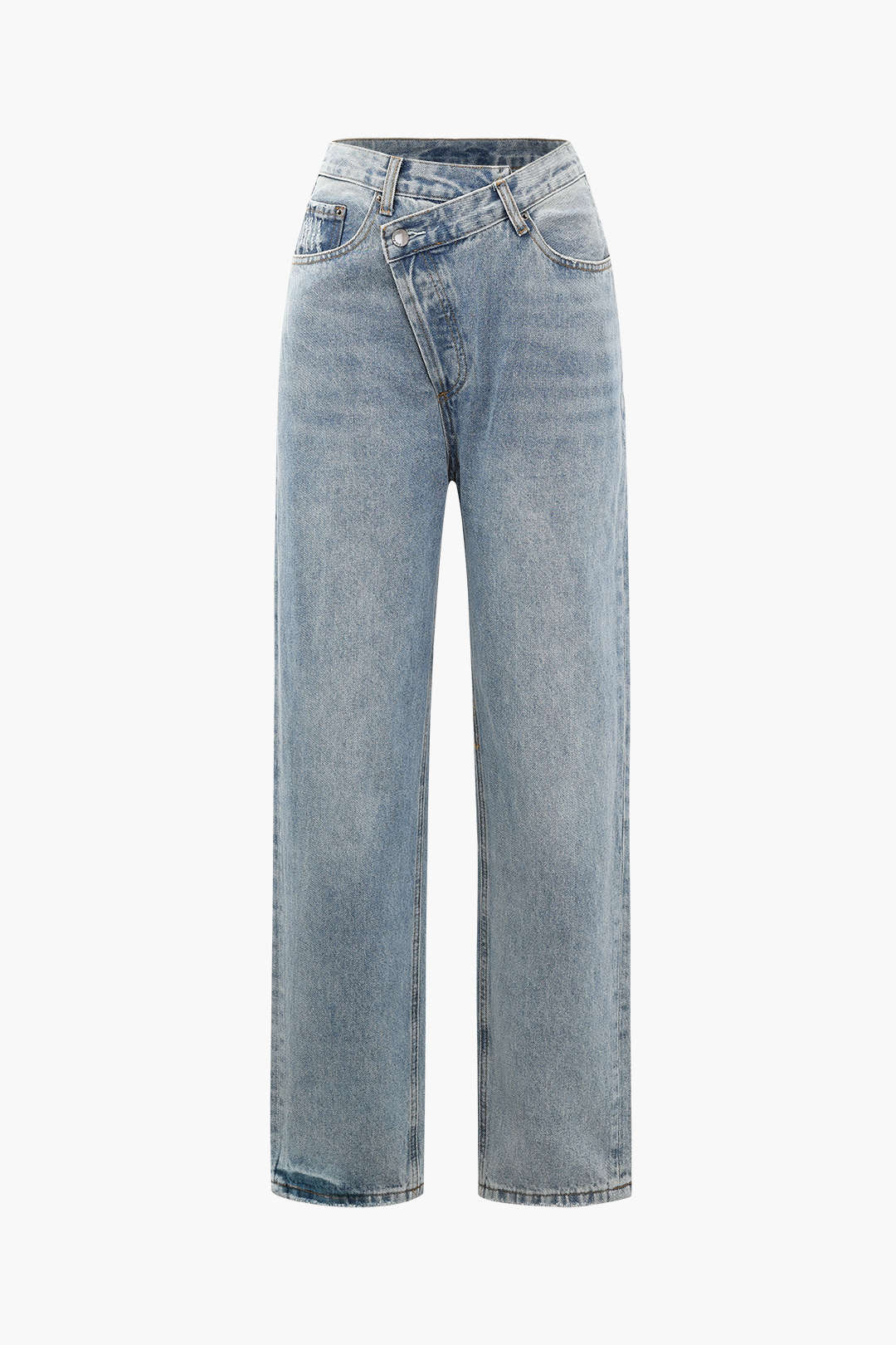 Damenjeans Asymmetrischer Bund Trendy Frauenjeans - BerlinGlamour