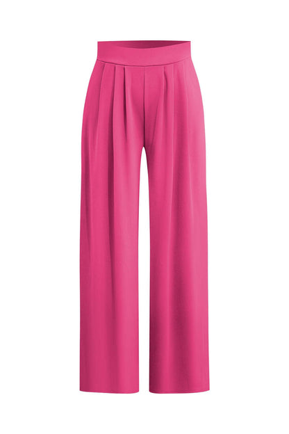 Elegantes Frauen Zweiteiler Set Crop Top Palazzo Hose