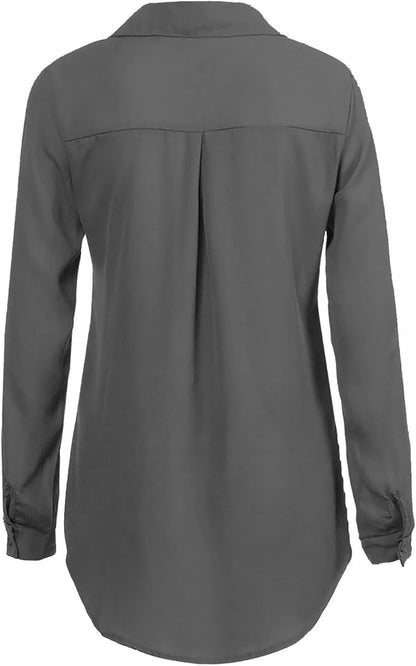 Elegante Damenbluse Chiffon Bluse Frauen Oberteil