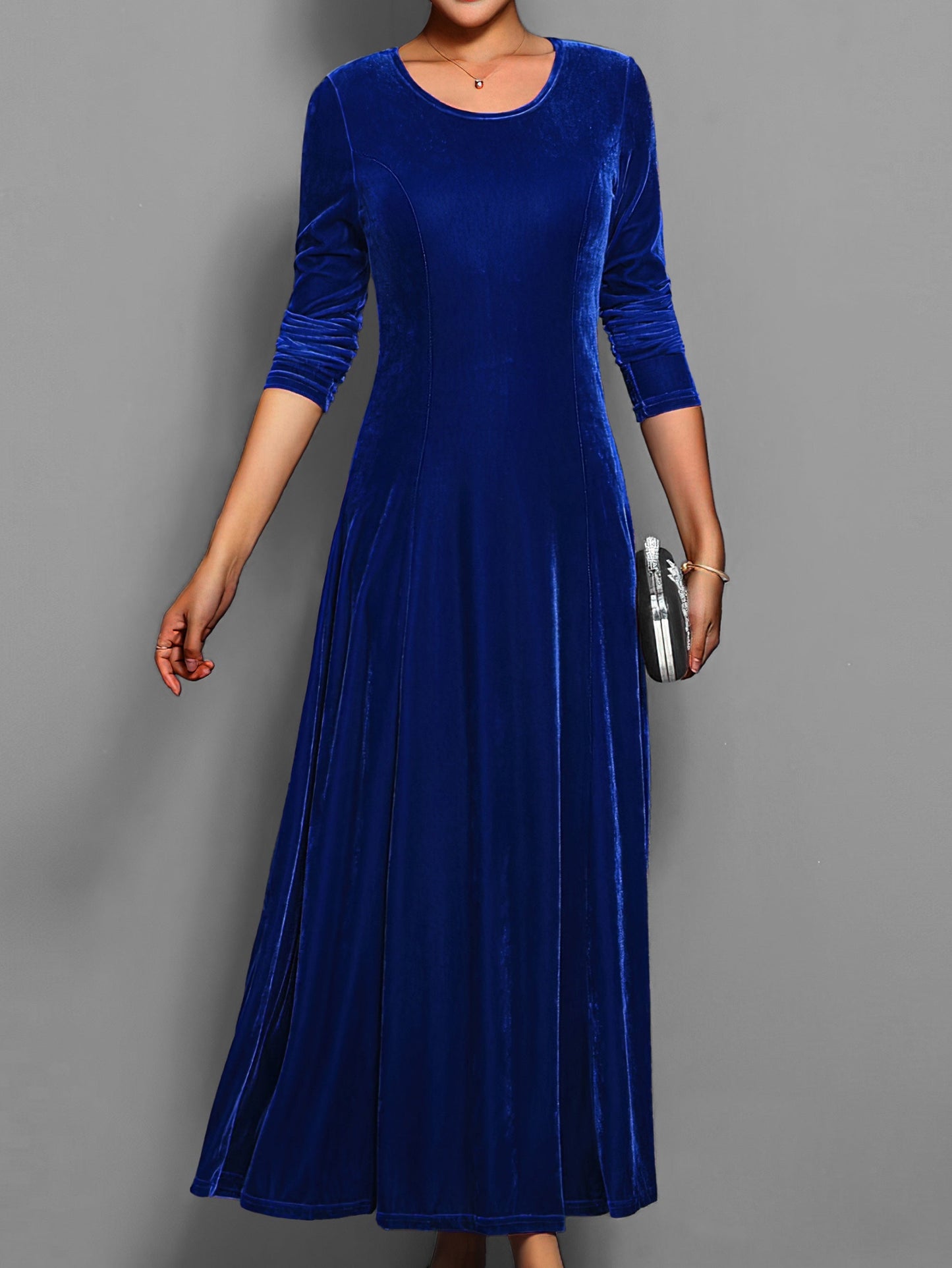 Damen Kleid Lang Slim Fit Abendkleid Elegант