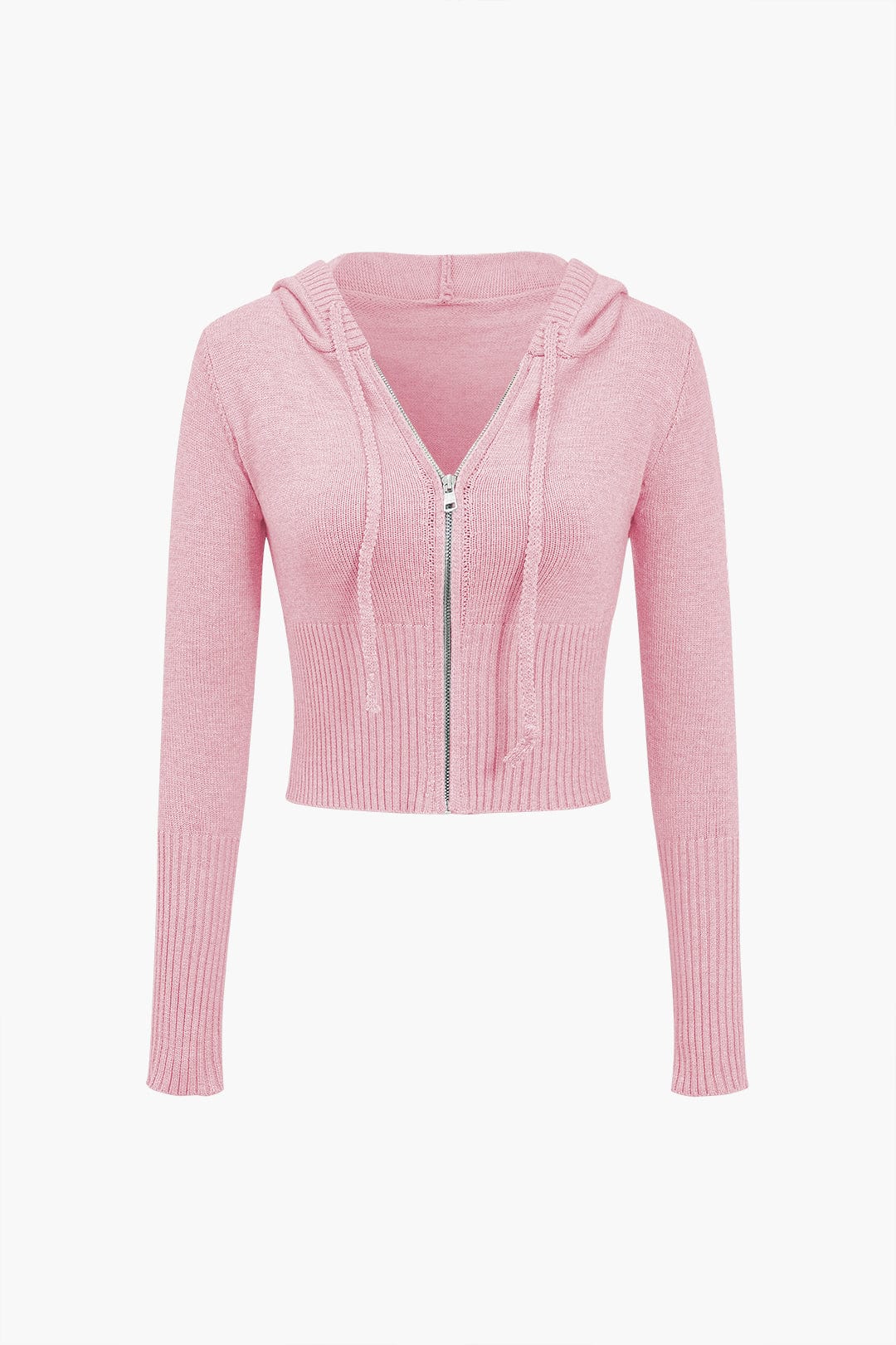 Strick-Set mit Kapuzenjacke und Schlaghose Warm