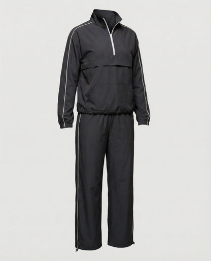 Damen Sportjacke Windbreaker Set Funktionell Mit Taschen