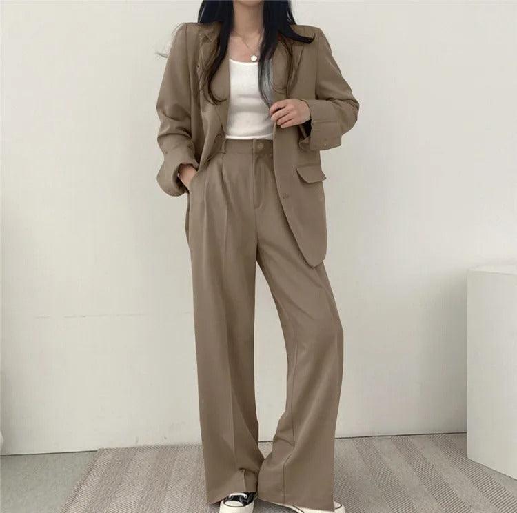 Damen Anzug Set Maßgeschneidert Langblazer Elegant