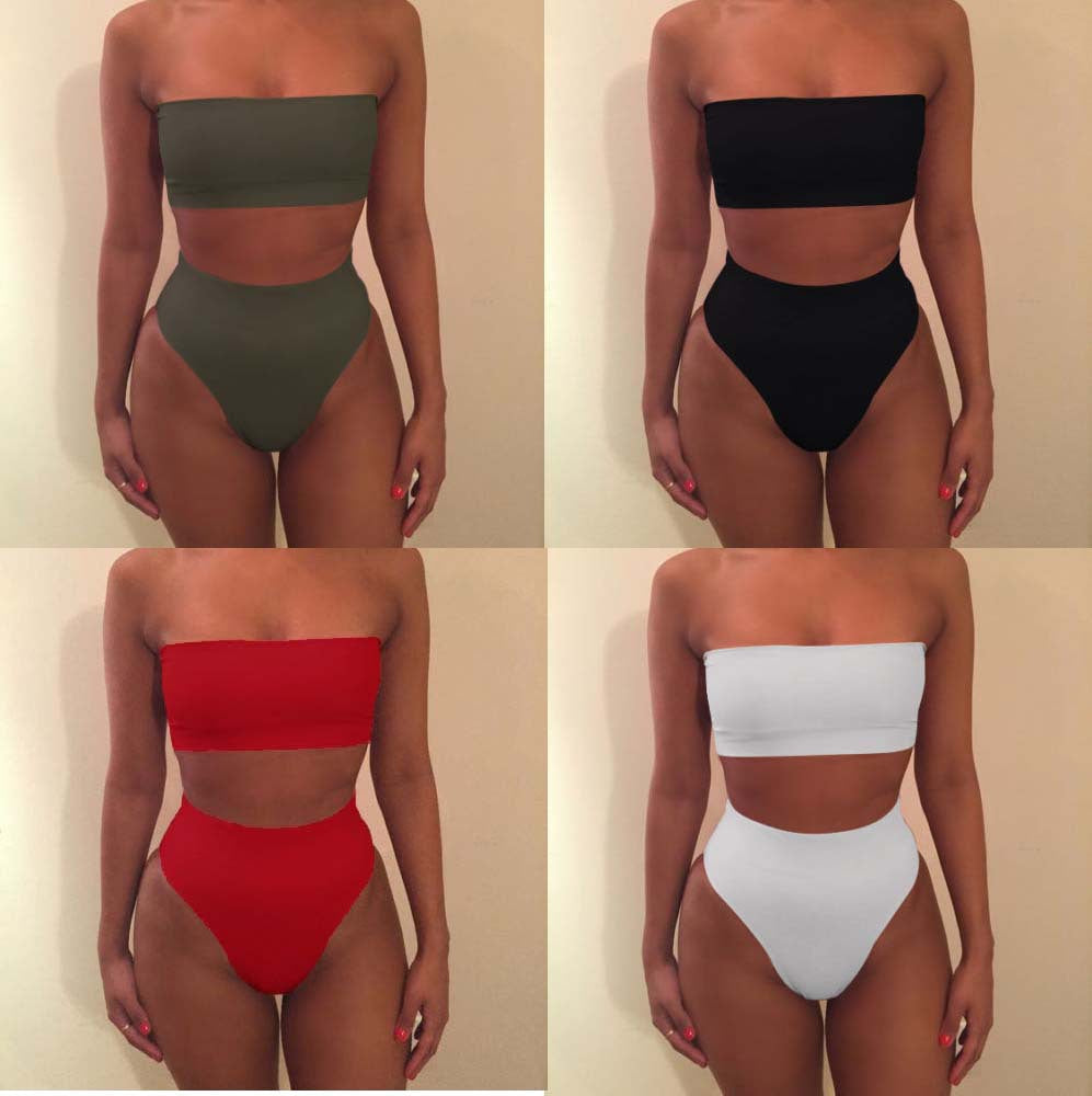 Damen Bikini-Set Hochtailliert Figurformend Modern
