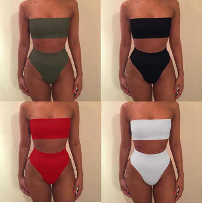 Damen Bikini-Set Hochtailliert Figurformend Modern