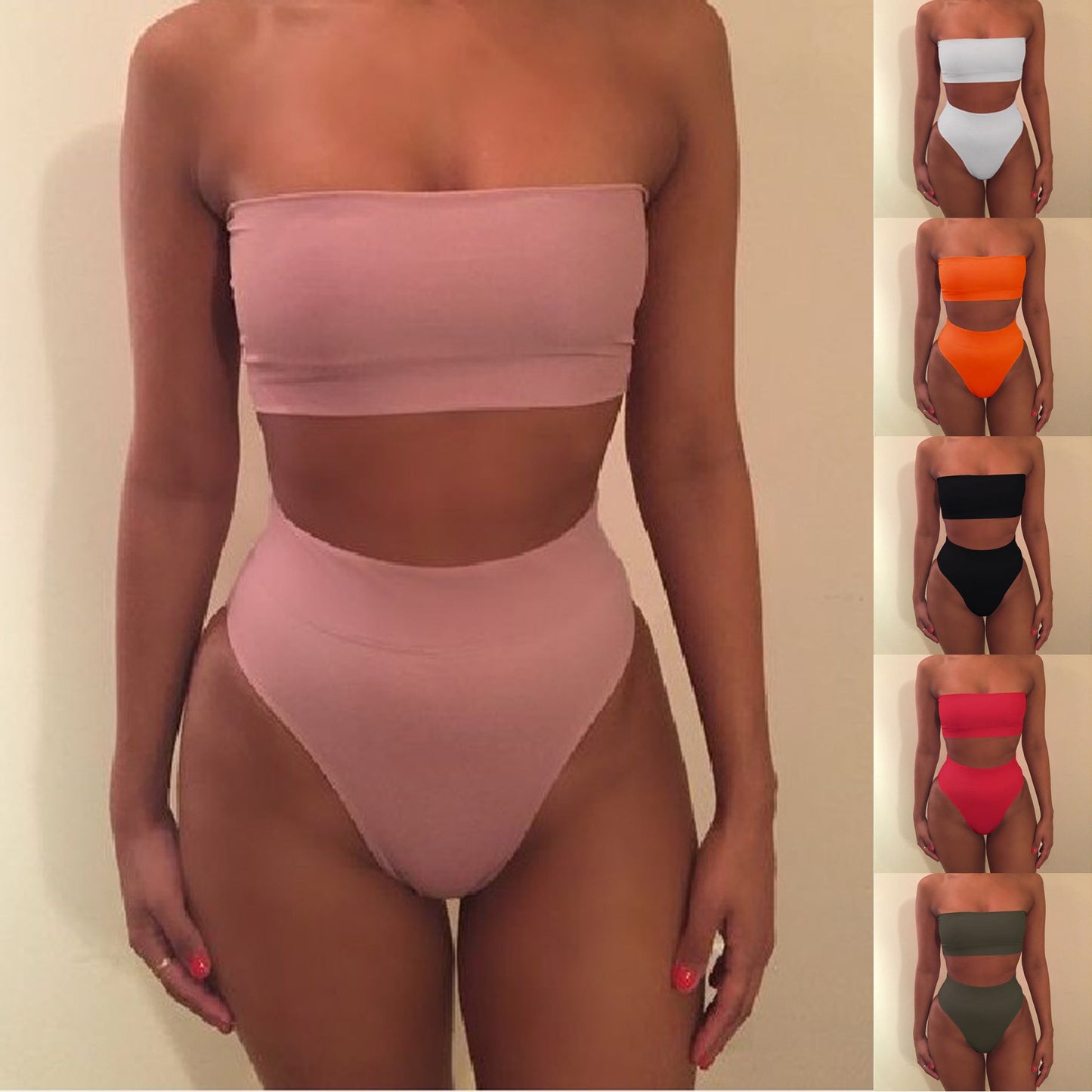 Damen Bikini-Set Hochtailliert Figurformend Modern
