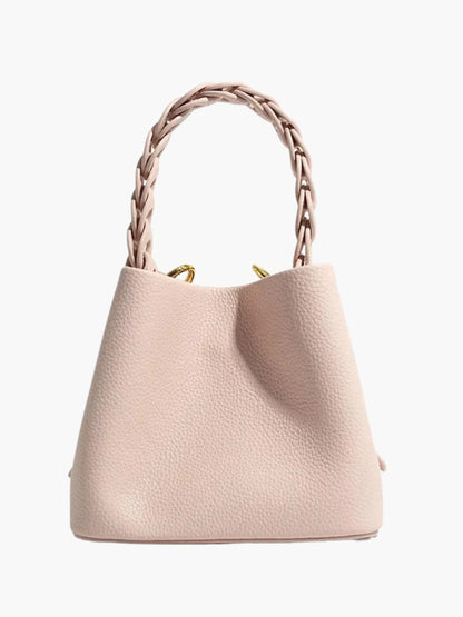 Elegante Damenhandtasche Geflochtener Henkel Strukturiert - BerlinGlamour