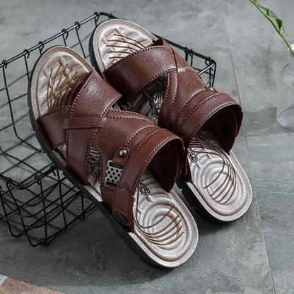 Herren Sandalen Bequem Schnalle Komfort Schuhe