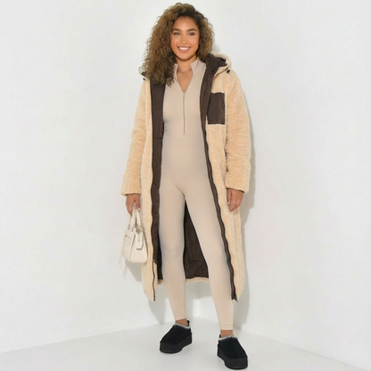 Damenjacke reversibel lang mit warmem Innenfutter