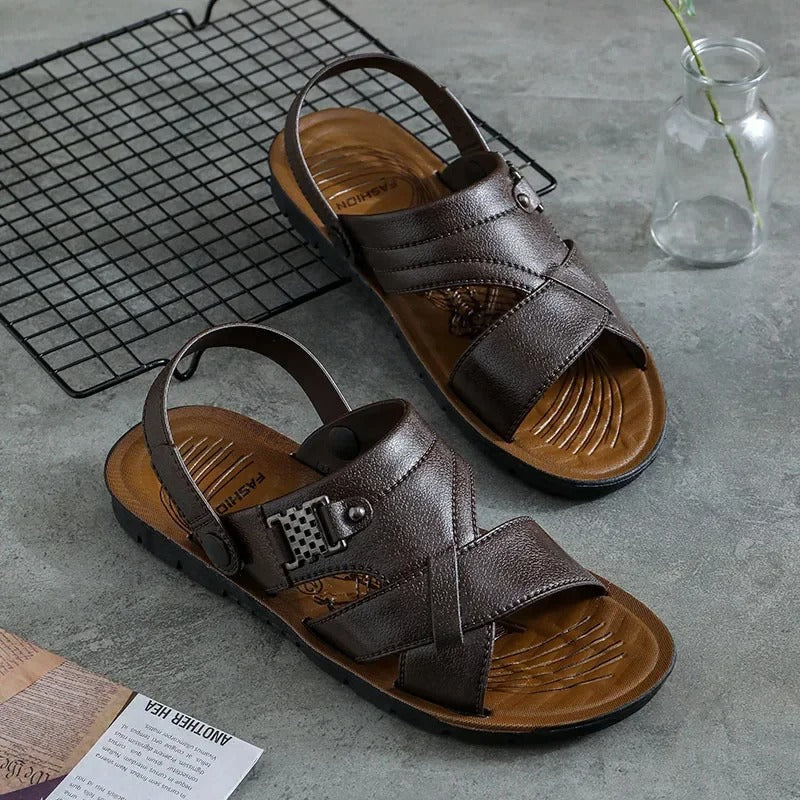 Herren Sandalen Bequem Schnalle Komfort Schuhe