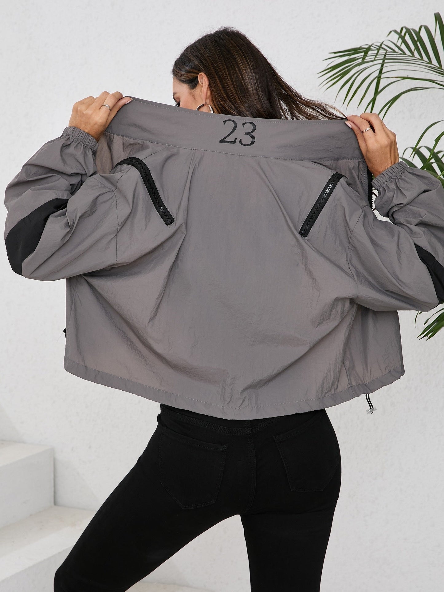 Sportliche Windbreaker Jacke Wasserabweisend Frauen