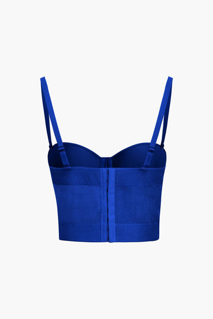 Bustier-Top Figurbetont Mit Bügel-Cups und Mesh-Struktur