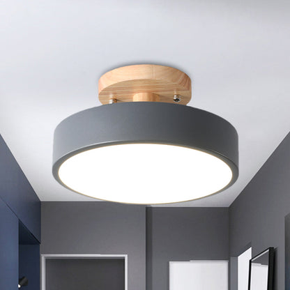Moderne LED Deckenleuchte Holz Skandinavisch Dimmbar