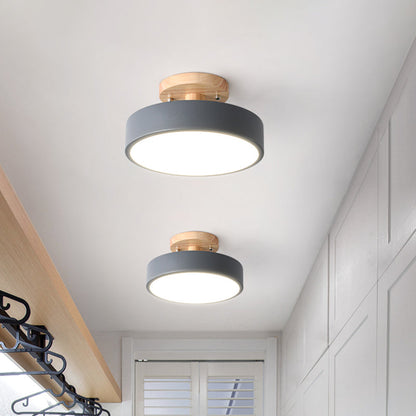 Moderne LED Deckenleuchte Holz Skandinavisch Dimmbar