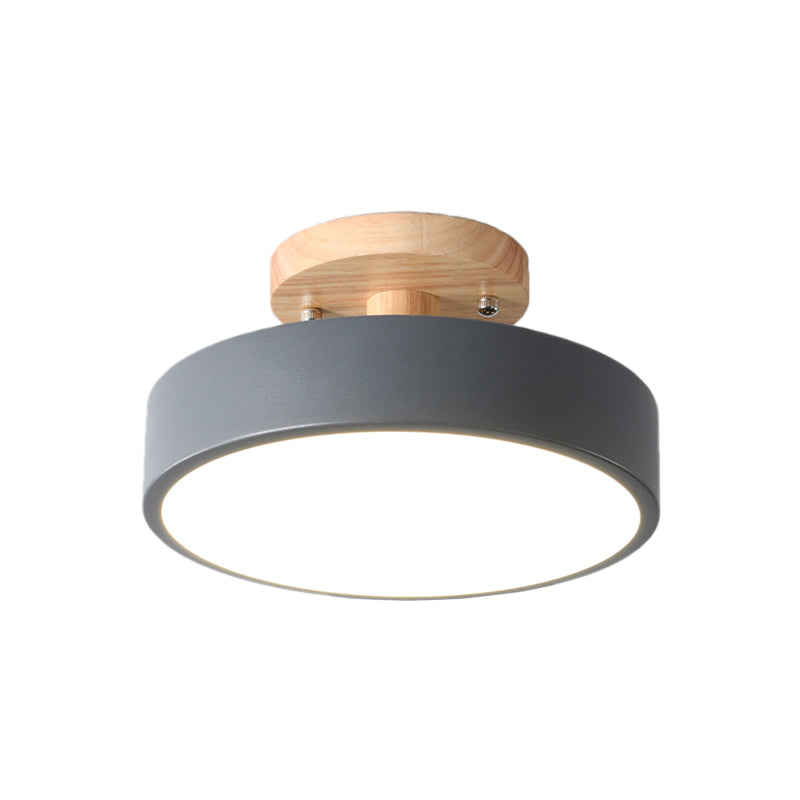 Moderne LED Deckenleuchte Holz Skandinavisch Dimmbar