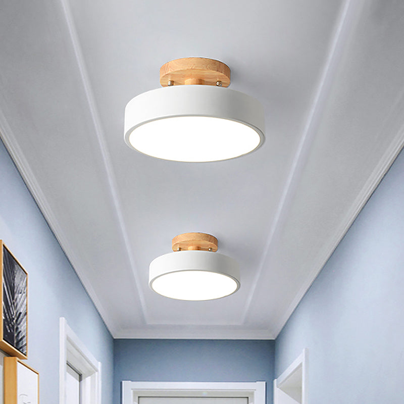 Moderne LED Deckenleuchte Holz Skandinavisch Dimmbar