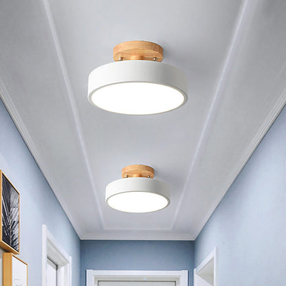 Moderne LED Deckenleuchte Holz Skandinavisch Dimmbar