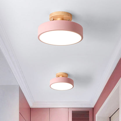 Moderne LED Deckenleuchte Holz Skandinavisch Dimmbar