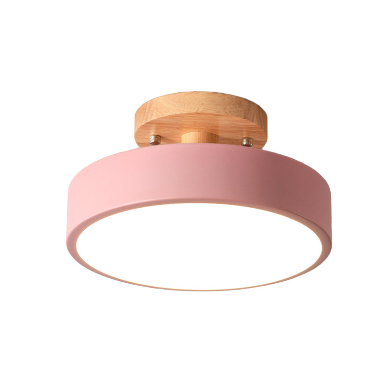 Moderne LED Deckenleuchte Holz Skandinavisch Dimmbar