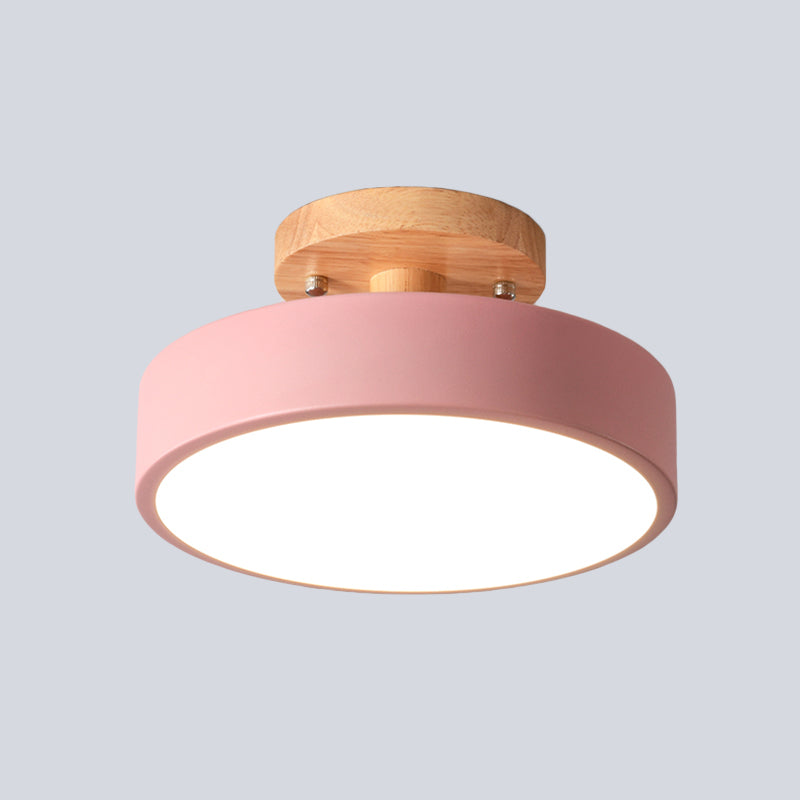 Moderne LED Deckenleuchte Holz Skandinavisch Dimmbar