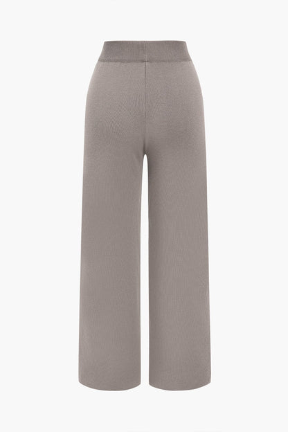 Strick-Zweiteiler-Set Damen Klassisch Cardigan Hose