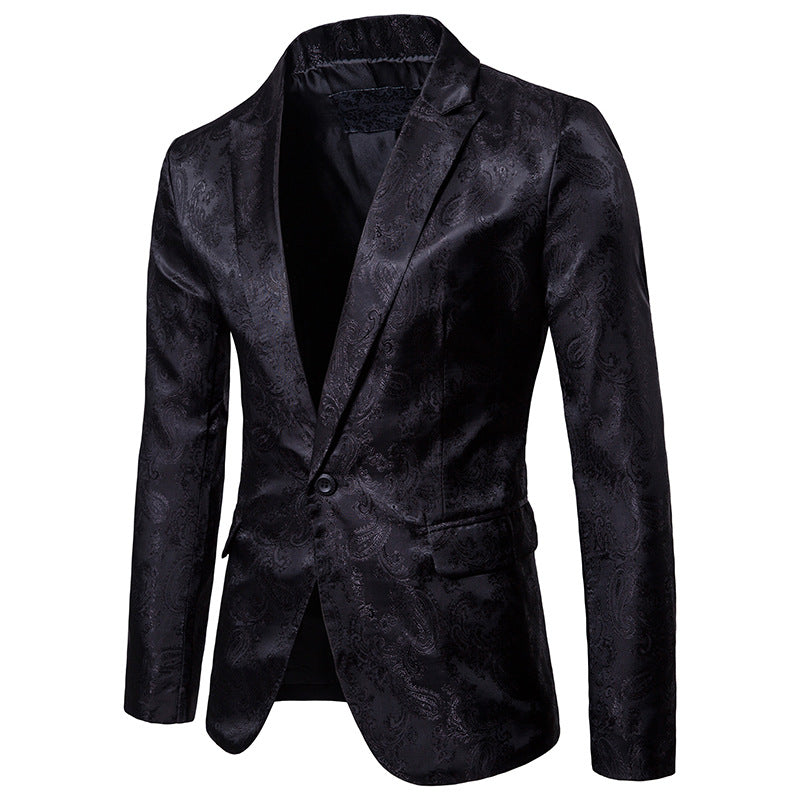 Herren Sakko Pailletten Elegant Floral Modern