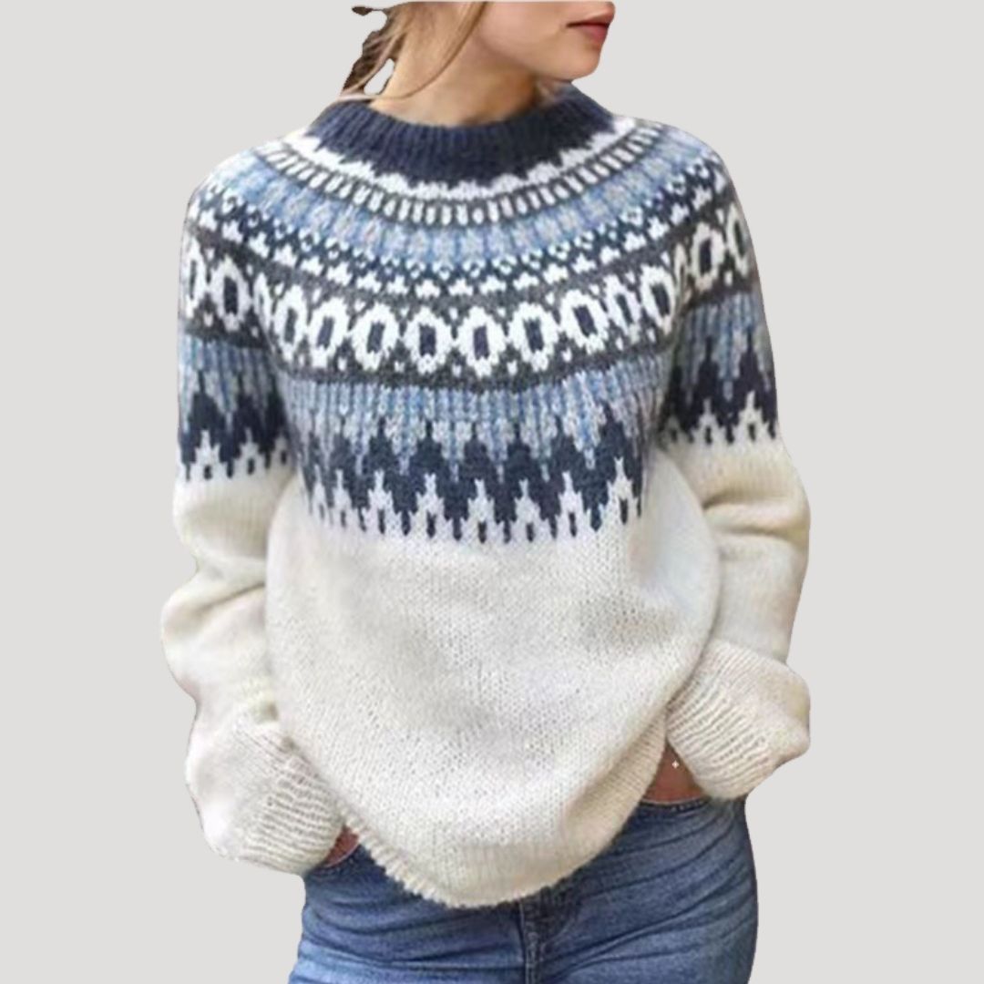Damen Strickpullover Frühjahr Gemustert Modern - BerlinGlamour