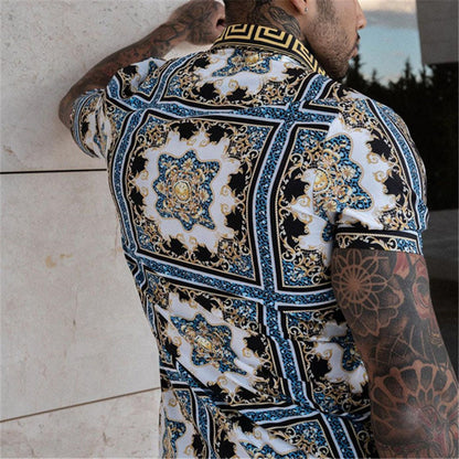 Herren Kurzarmhemd Relaxed Fit mit Print