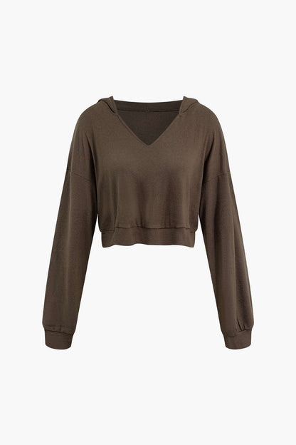 Lässiges Zweiteiler Set Hoodie Midi Kleid Damen