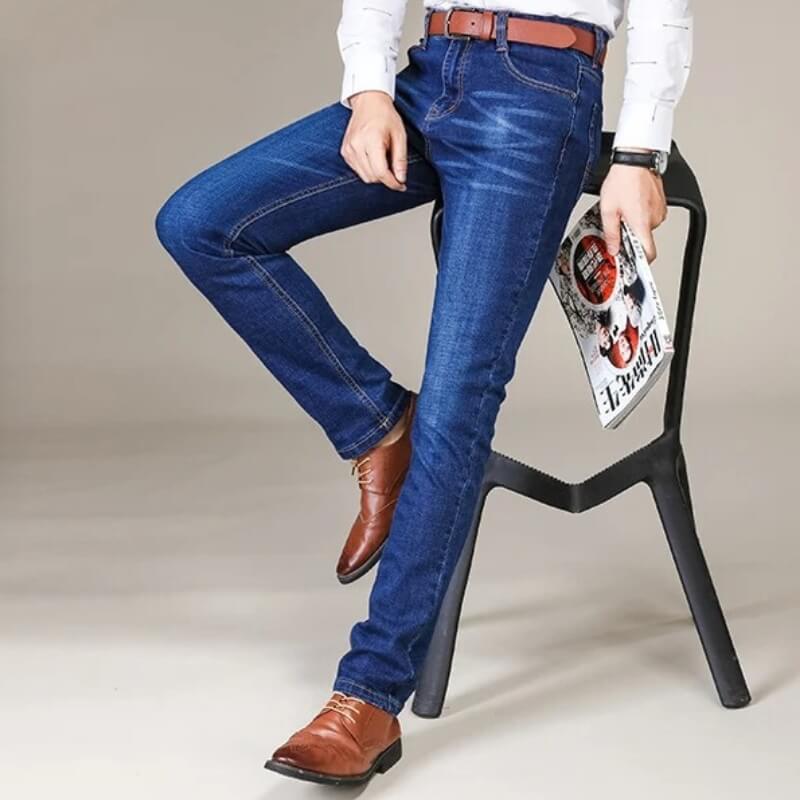 Herren Jeanshose Slim Fit Modern Schwarze Hose