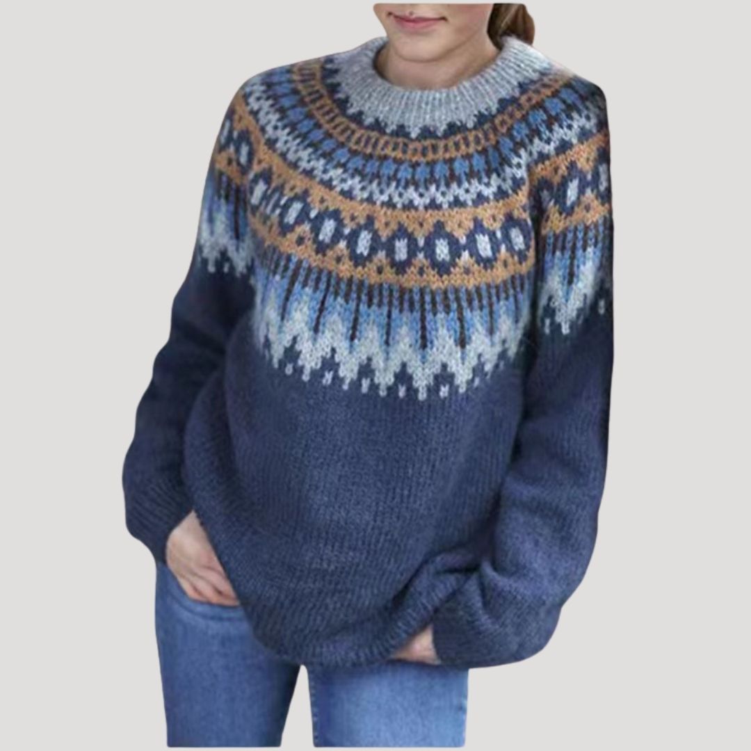Damen Strickpullover Frühjahr Gemustert Modern