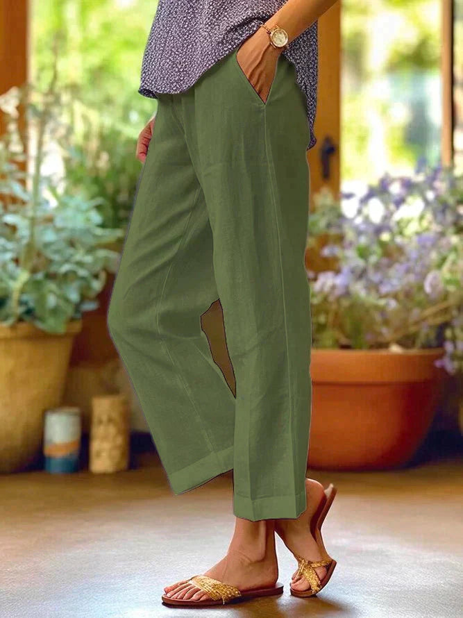 Leinenhose Damen Sommer Leicht Bequem