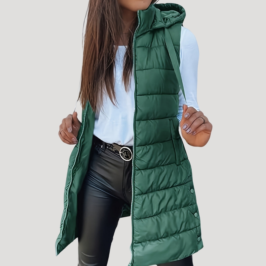 Damen Steppweste Winter Warm mit Kapuze - BerlinGlamour