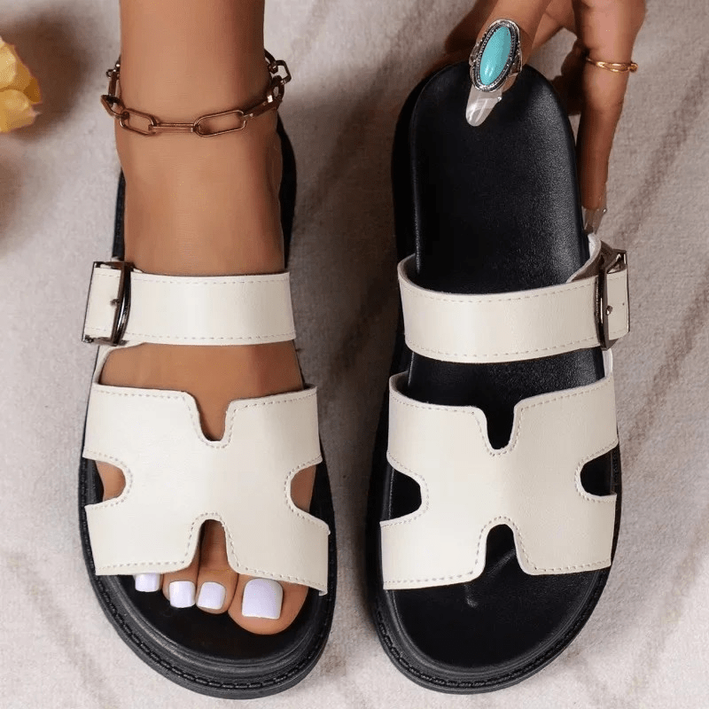 Damen Sandalen Bequem Schlicht Elegannt - BerlinGlamour