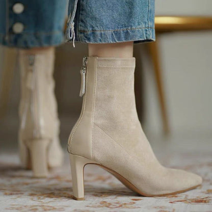 Frauen Stiefelette Schuhe High Heel Glamour