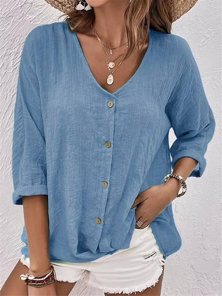 Leinenhemd Damen Sommerkleidung Elegant - BerlinGlamour