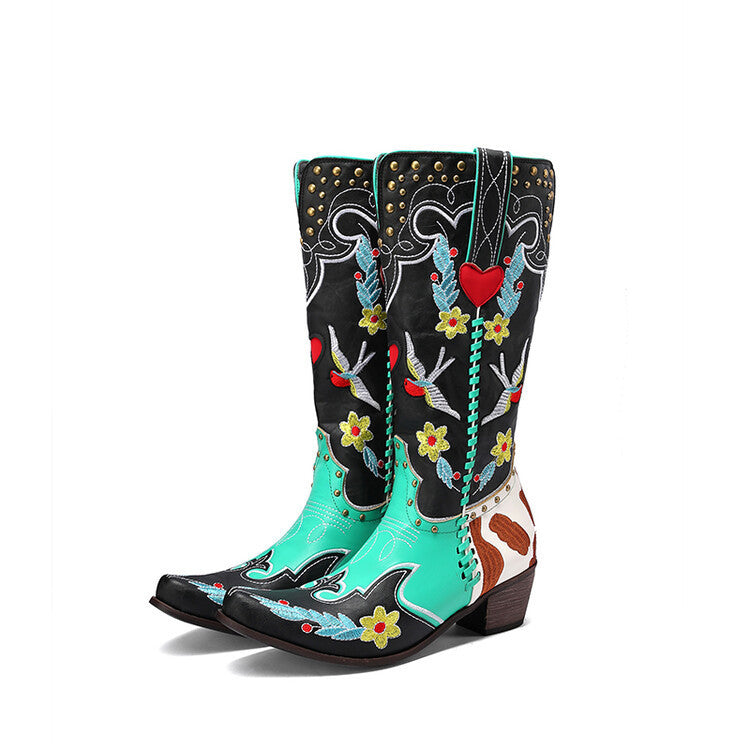 Damen Westernstiefel Stilvoll Einzigartig Heidi Style - BerlinGlamour