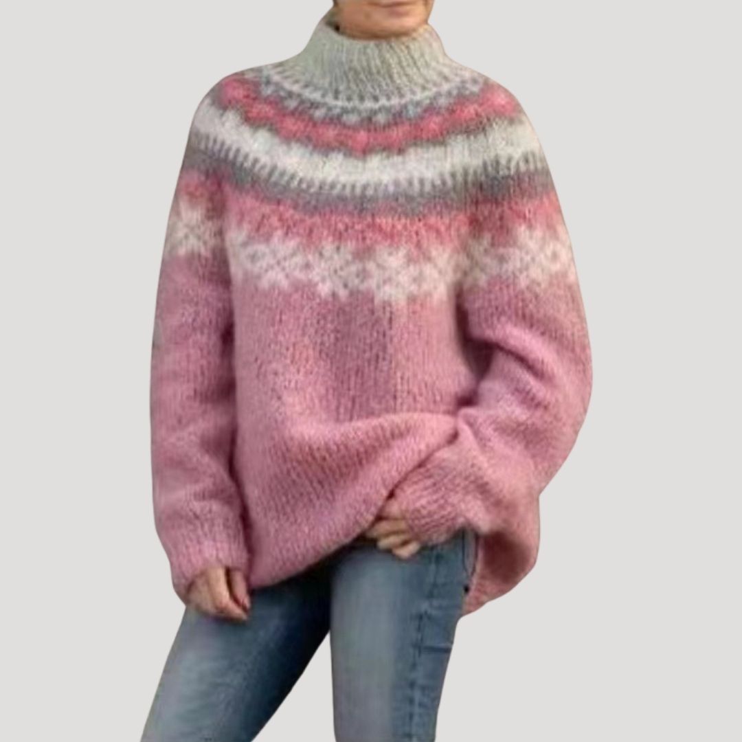 Damen Strickpullover Frühjahr Gemustert Modern